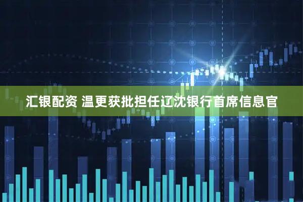 汇银配资 温更获批担任辽沈银行首席信息官